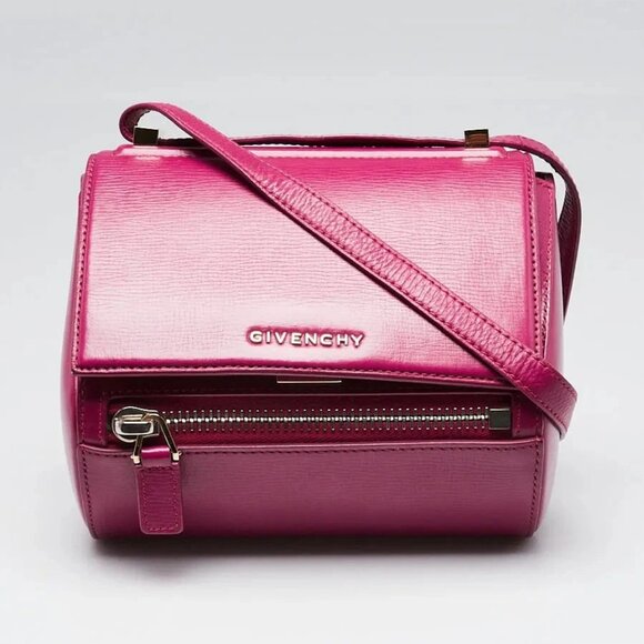Givenchy Purple Grained Leather Pandora Box Mini Crossbody Bag - Picture 12 of 12